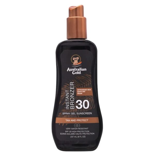 Australian Gold Spray Gel with Bronzer SPF 30 pruunistav päevitusgeel 237ml