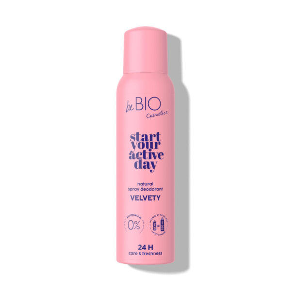 beBIO Natural deodorant sprei Start Your Active Day Velvety 125ml