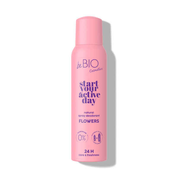 beBIO Natural deodorant sprei Start Your Active Day Flowers 125ml