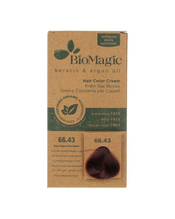 Biomagic Hair Color Cream kreemjas juuksevärv 66.43 Deep Dark Blonde Mahogany Blonde 60ml