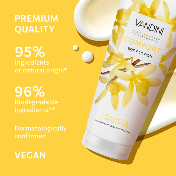 Vandini Comfort Ihupiim Vanilje-makadaamia eriti kuivale nahale 200ml - Image 4