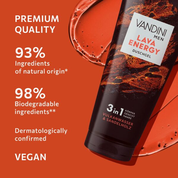 Vandini Lava Energy 3in1 dušigeel-šampoon meestele 200ml - Image 4
