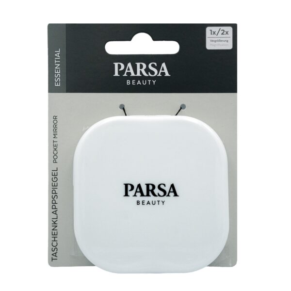 Parsa Beauty Kahepoolne Taskupeegel valge