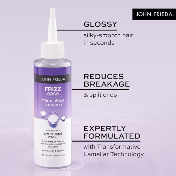 John Frieda Frizz Ease Miraculous Recovery Siidiselt Siluv Vesi Kräsustele Ja Kahjustatud Juustele 200ml - Image 3