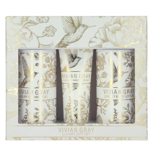 Vivian Gray Velvet Romance Set Kätekreem - Ihupiim - Dušigeel