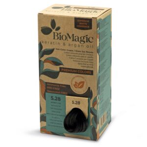 Biomagic Hair Color Cream kreemjas juuksevärv 5/28 Light Brown Ash Pearl 170ml