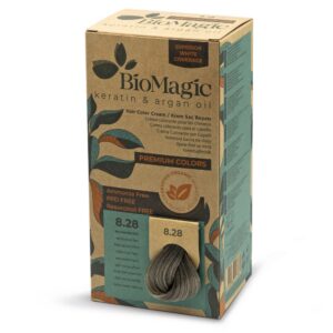 Biomagic Hair Color Cream kreemjas juuksevärv 8/28 Light Blonde Ash Pearl 170ml