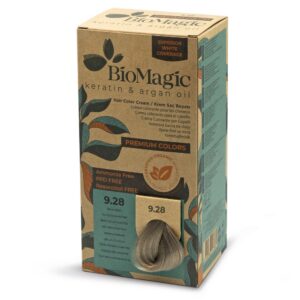 Biomagic Hair Color Cream kreemjas juuksevärv 9/28 Very Light Blonde Ash Pearl 170ml