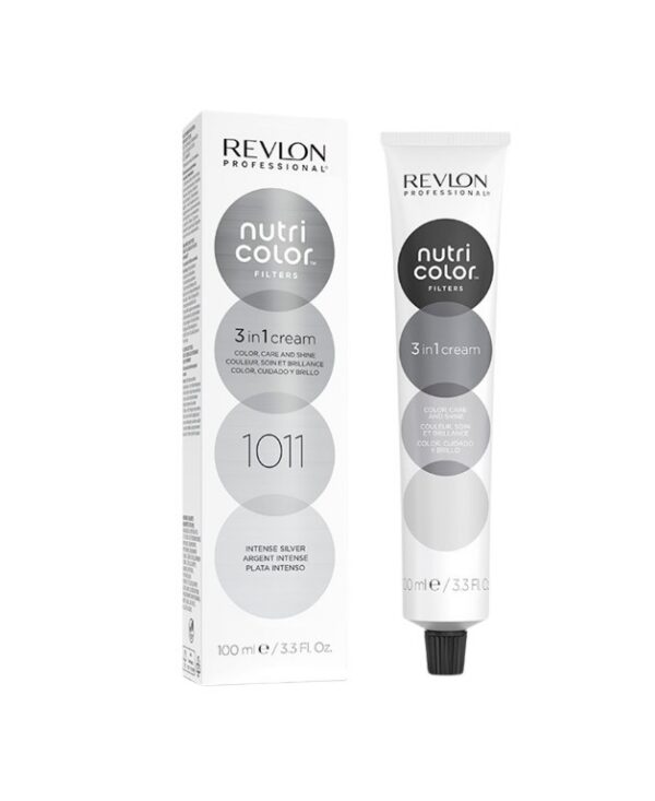 Revlon Professional Nutri Color 1011 Intense Silver  kombinatsioon värvist, hooldusest ja läikest 100ml