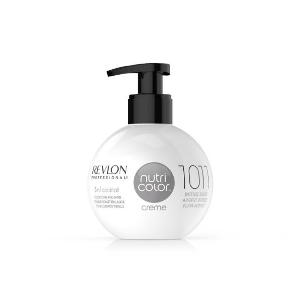 Revlon Professional Nutri Color 1011 Intense Silver  kombinatsioon värvist, hooldusest ja läikest 240ml