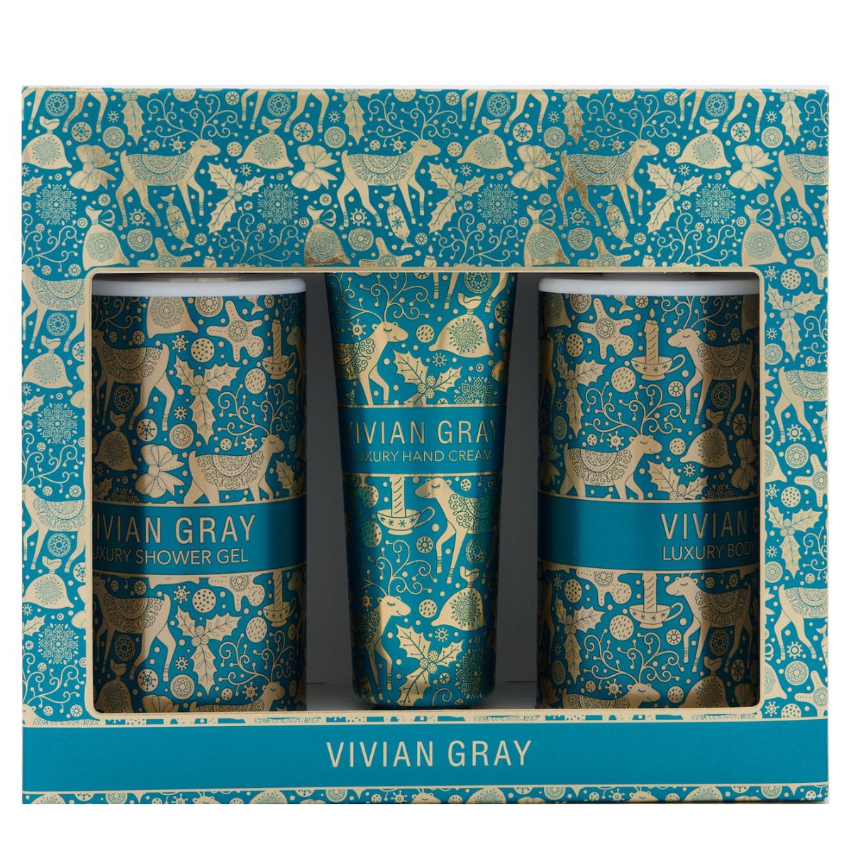 Vivian Gray Golden Deers komplekt Kätekreem – Ihupiim – Dušigeel - Image 2