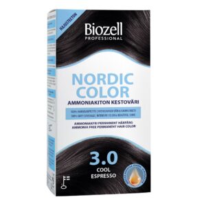 Biozell Nordic Color ammoniaagivaba püsivärv Cool Espresso 3.0 2x60 ml