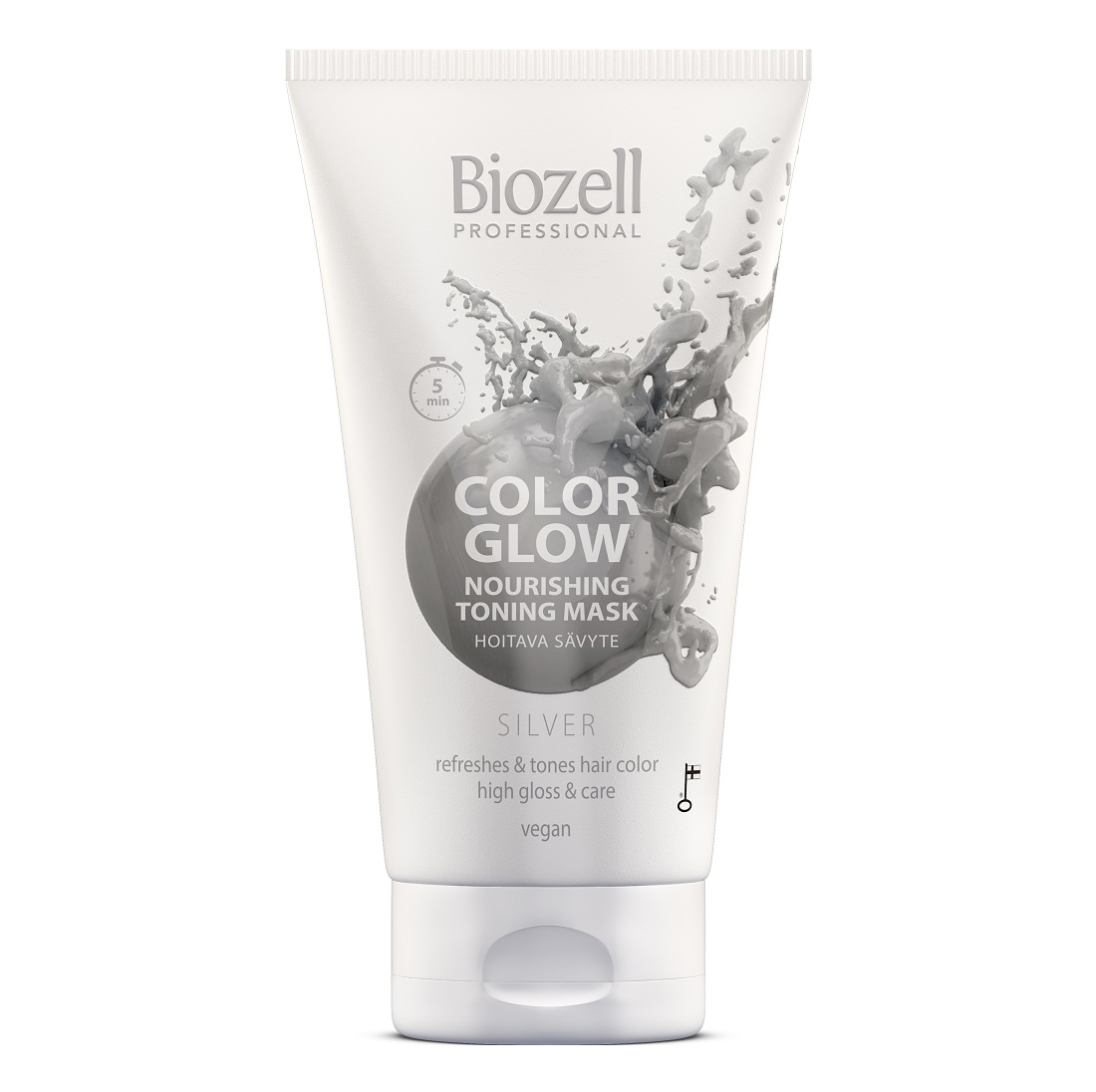 Biozell Color Glow tooniv toitev juuksemask Silver 150 ml
