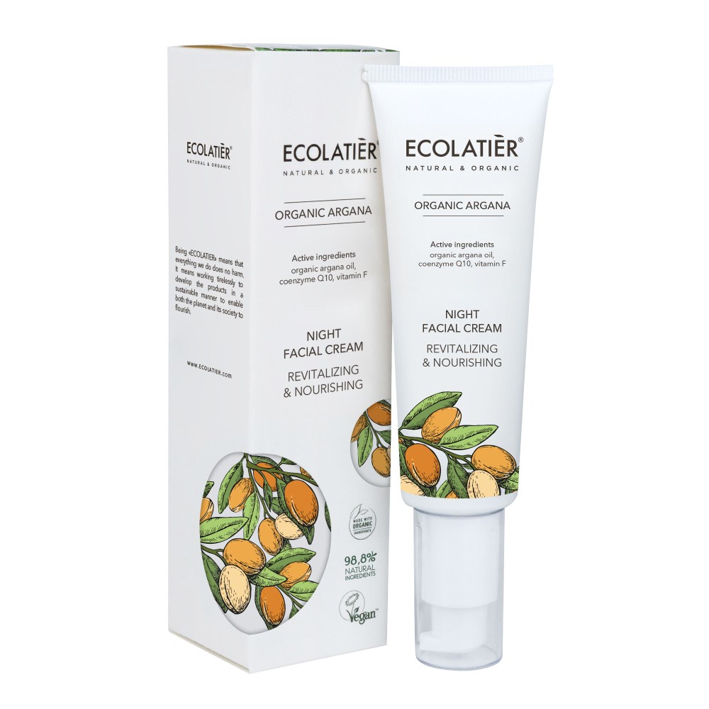 Ecolatier Organic Argana taastav ja toitev öökreem 50 ml