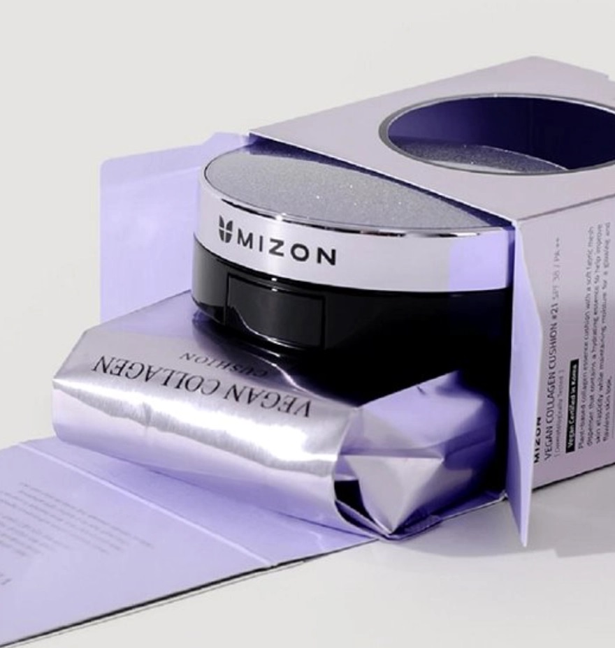 Mizon Vegan Collagen Cushion puuderkreem kollageeniga SPF/UV #21 - Image 4