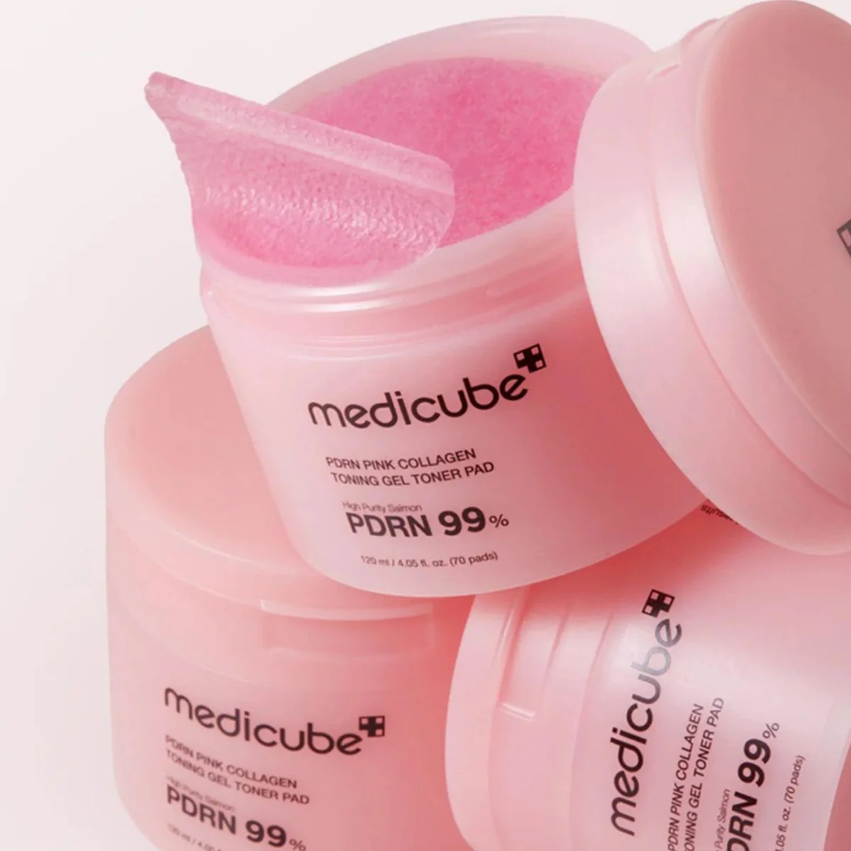 Medicube PDRN Pink Collagen Toning Gel Toner Pad toonikupadjad kollageeni ja PDRN-iga 120ml - Image 3