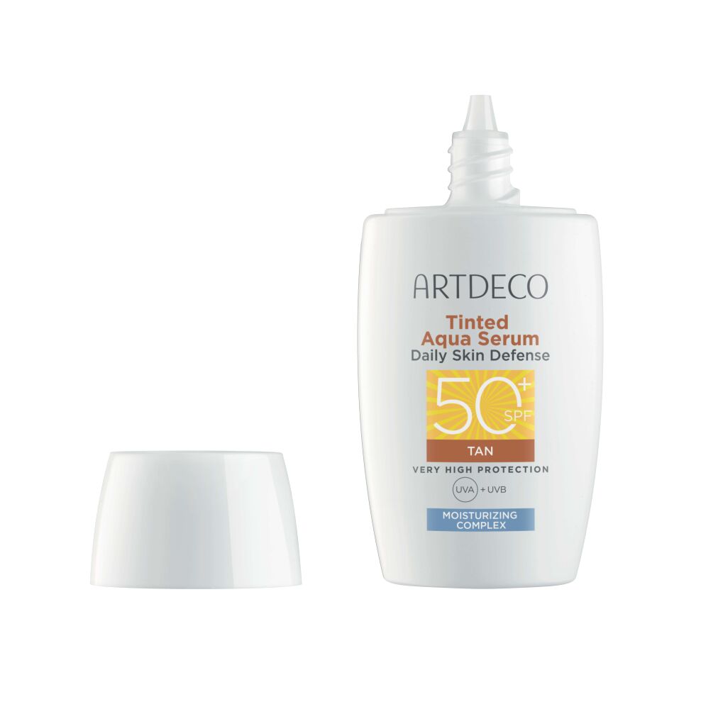 Artdeco Tinted Aqua Serum Daily Skin Defense tooniv päikesekaitseseerum SPF50+ tan - Image 2