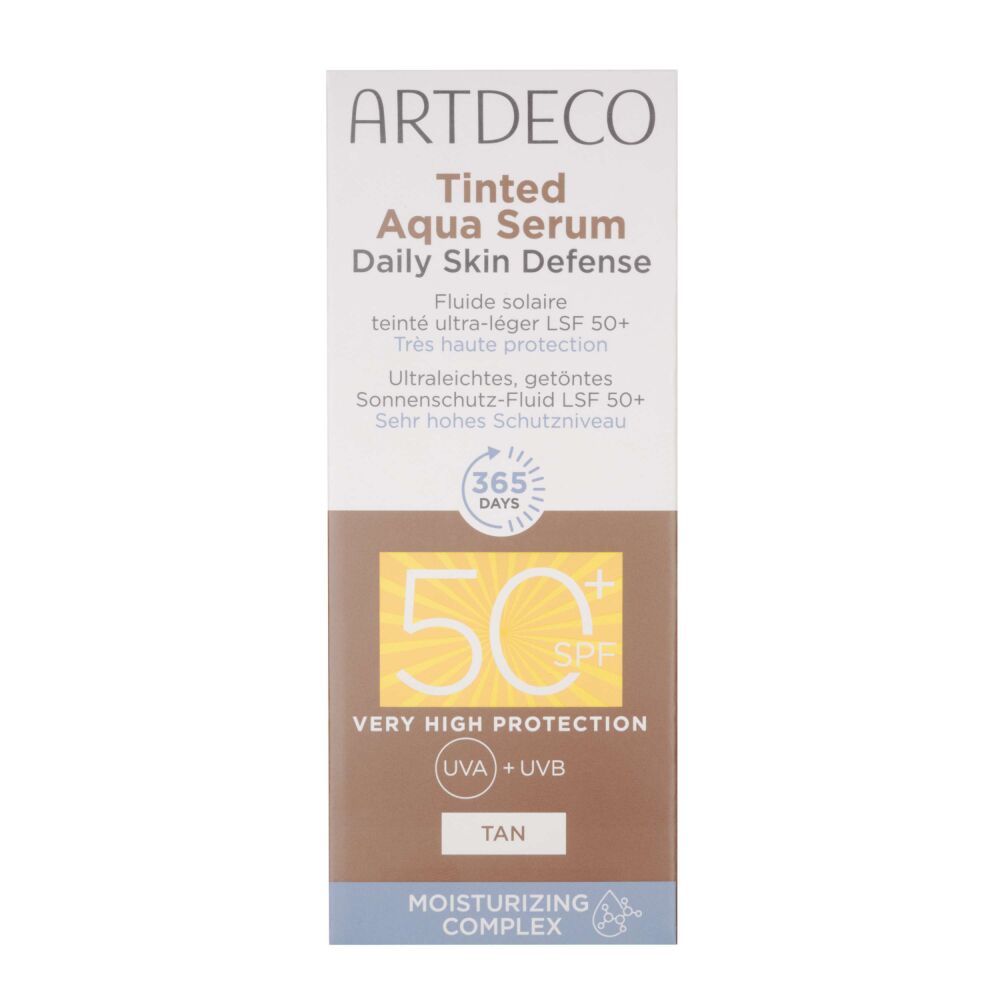Artdeco Tinted Aqua Serum Daily Skin Defense tooniv päikesekaitseseerum SPF50+ tan - Image 4