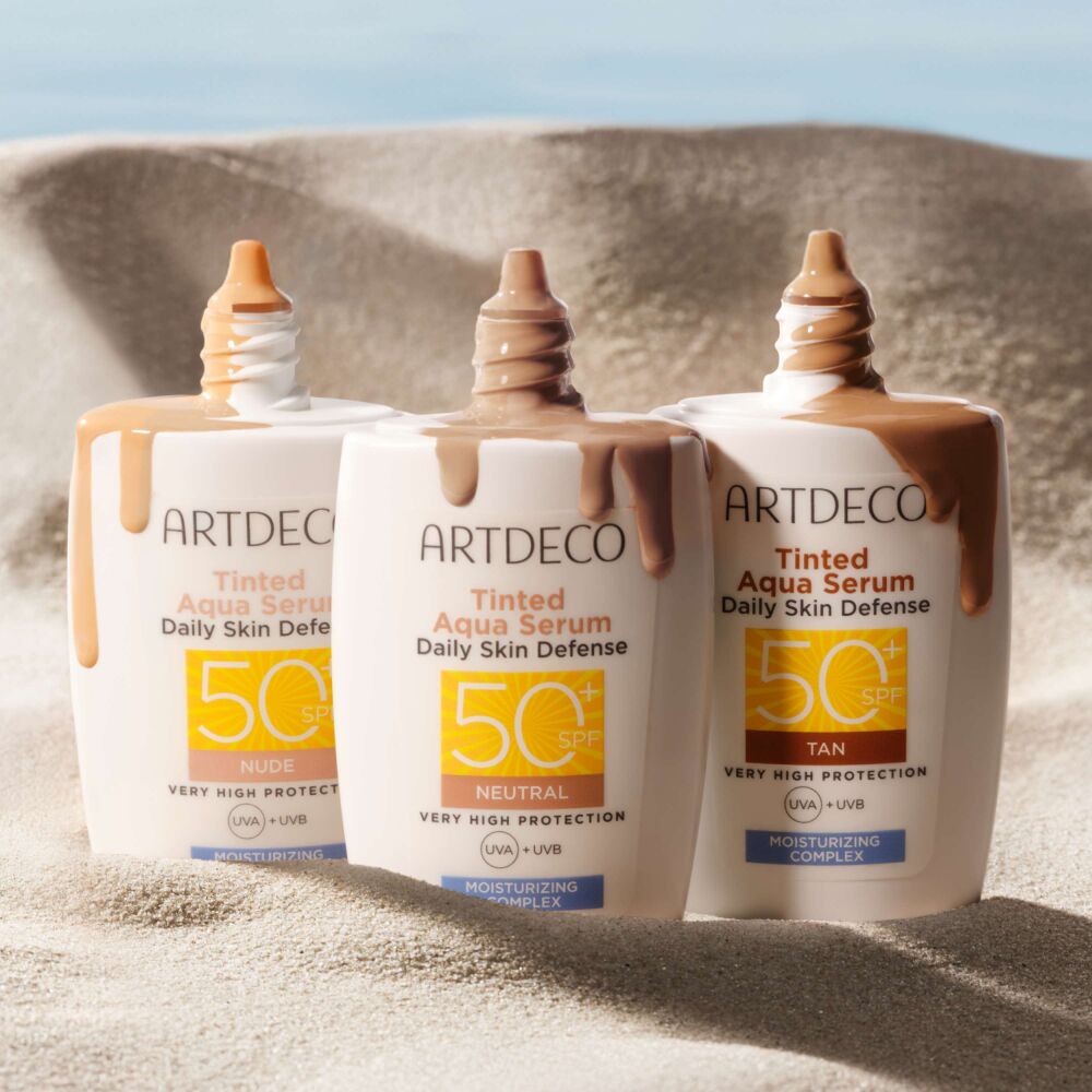 Artdeco Tinted Aqua Serum Daily Skin Defense tooniv päikesekaitseseerum SPF50+ tan - Image 7