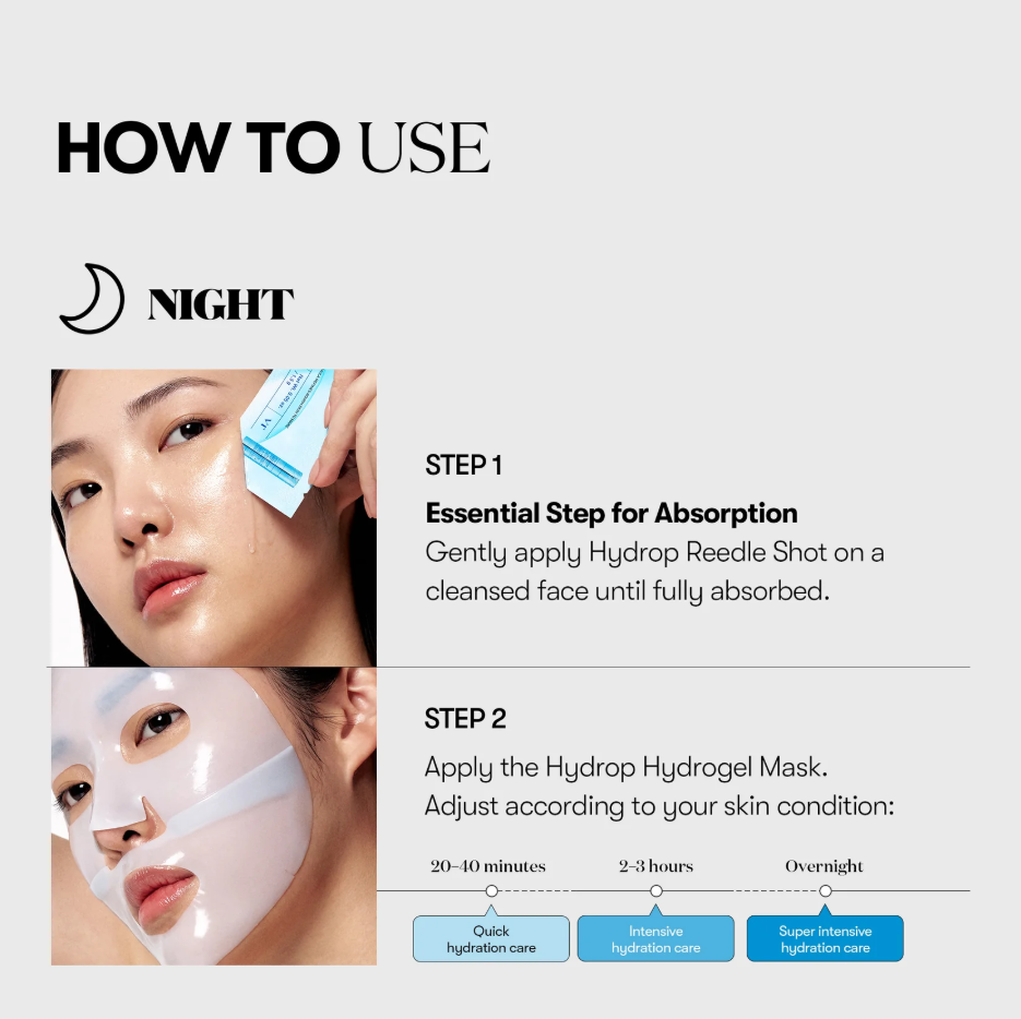 VT Cosmetics Hydrop Reedle Shot 100hL 2-etapiline hüdrogeelmask - Image 4