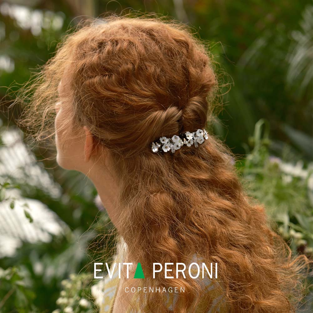 Evita Peroni Khalid juukseklamber Hair Clip 090 white - Image 2