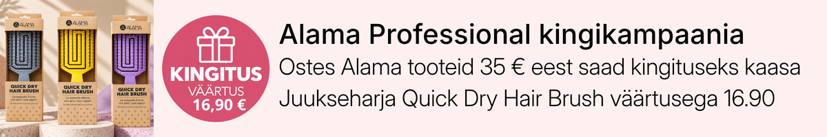 Alama Quick Dry Hair Brush juuksehari kiireks kuivatamiseks ja õrnaks lahtikammimiseks