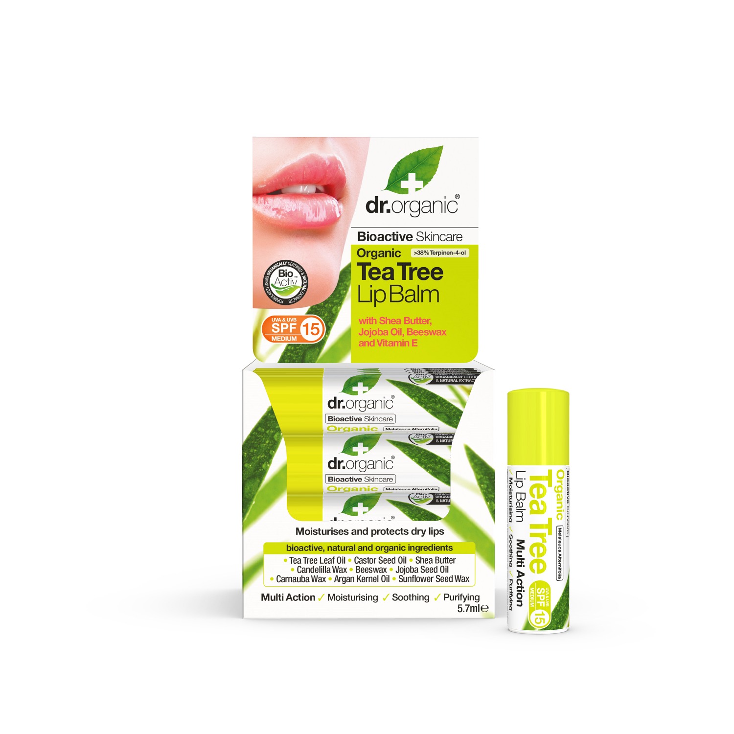 Dr.Organic Teepuu huulepalsam